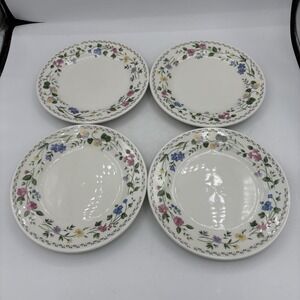 Farberware Salad Plates English Garden 225 Stoneware 7.75" Floral Lot Set‎ of 4
